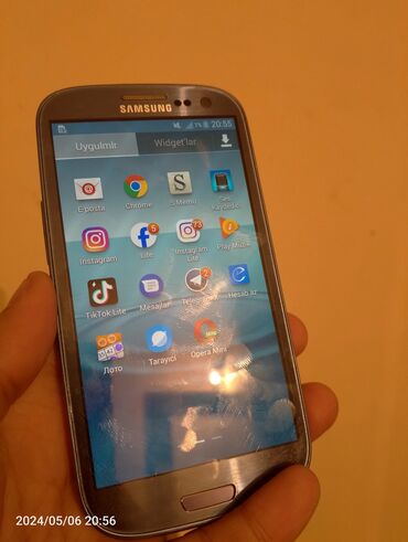 Samsung: Samsung I9300 Galaxy S3, < 2 GB Memory Capacity, rəng - Mavi, Zəmanət, Sensor, İki sim kartlı