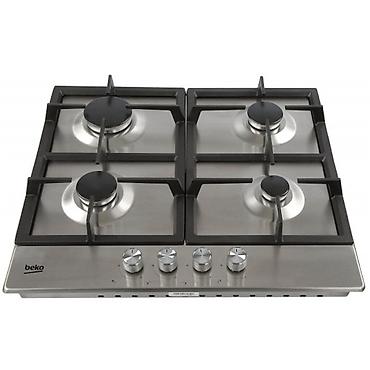 peçka soba: BEKO HIAG 64225 SX qazlı bişirmə paneli – 4 gözlü, paslanmayan polad — 1
