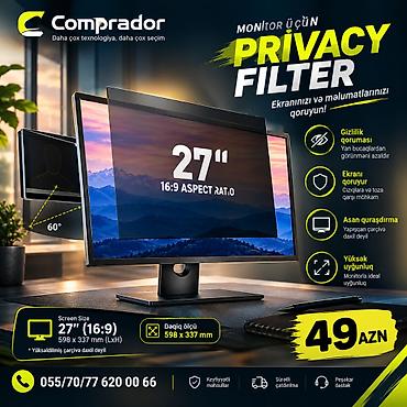 🛡 Screen Protector 27" (16:9) – 598×337mm 27 düym, 16:9 formatlı