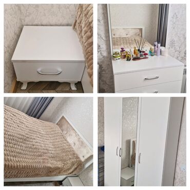 кровать купить баку: Двуспальная кровать, Шкаф, Трюмо, 2 тумбы, Б/у