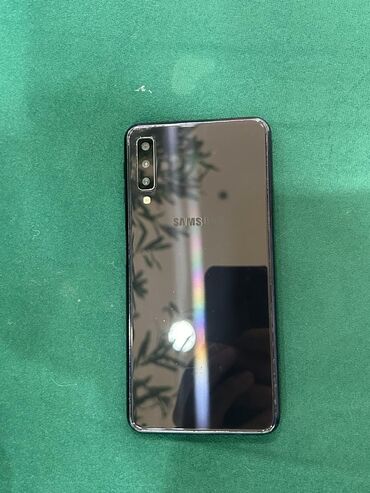 samsung galaxy a7 qiymeti: Samsung Galaxy A7 2018, 64 GB, rəng - Göy, Sensor, Barmaq izi, Face ID