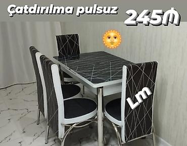 Столы и стулья: Для кухни, Новый, Раскладной, Прямоугольный стол, 4 стула — 1