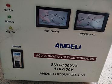 Səliqəli və ideala yaxın vəziyyətdə Andeli SVC-7500VA gərginlik