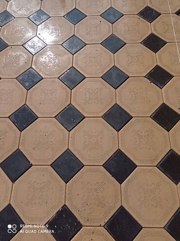 Террасная модульная плитка: Тротуарная плитка в форме восьмиугольников с узором в центре и — 4