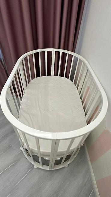 lay lay matras: Uşaq beşiyi – çevrilə bilən oval model - Ölçü: 135x85 sm (bu halda) — 4