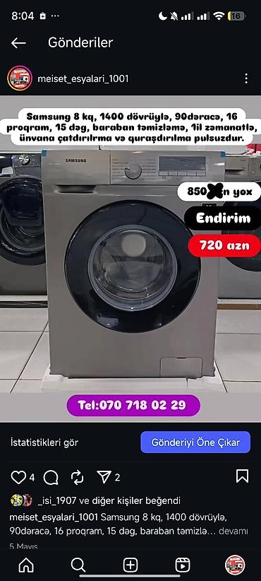 Paltaryuyan maşınlar: Paltaryuyan Anbardan satiş.Qimətlər aşagida qeyd olunub.Ünvana — 80