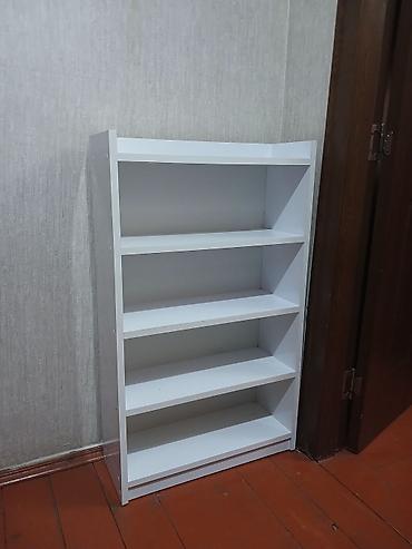 hamam kranti: Ağ rəngli çoxməqsədli rəf sistemi - Material: laminat/taxta əsaslı — 4