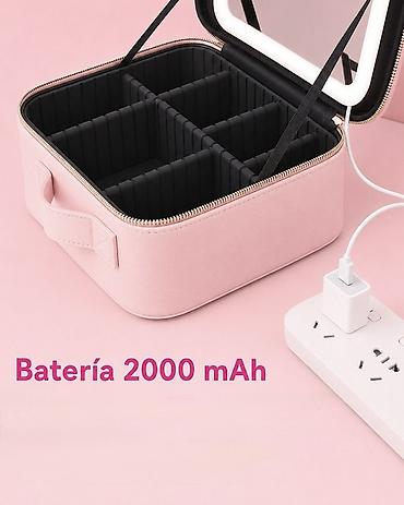 bts canta: LED işıqlı makiyaj güzgülü daşınan kosmetik çanta - Çoxfunksiyalı — 3