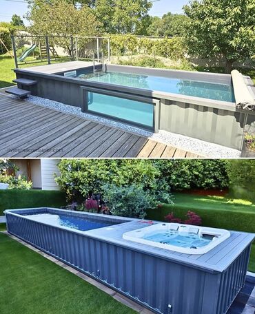 Hovuzlar: Konteyner hovuzlar sifarişlə hazırlanır ölçü seçimi var fiber hovuzlar — 17