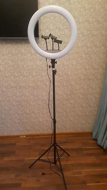 LED ring işıq komplekti – tripodlu - Diametr: təqribən 18" (böyük — 1