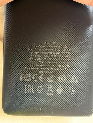 texno pova 2: J72 Power Bank - Akkumulyator tipi: Li-ion - Nominal tutum: 10,000 — 2
