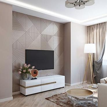 Гарнитуры для зала: Гарнитур для зала, Тумба под ТВ, МДФ, цвет - Серый — 7