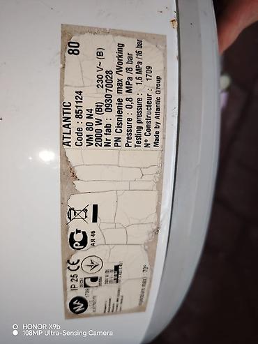 ariston: Atlantic VM 80 N4 su qızdırıcısı (elektrik, şaquli) - Su tutumu: 80 — 4