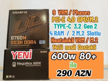ana plata: Ana Platası Gigabyte B760M-DS3H DDR4 Yeni