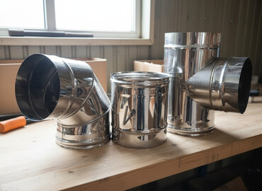 для чистки дымохода купить: Дымоход д 220.В наличие тройник.колено 90 градусов.шибер.0.5 метр