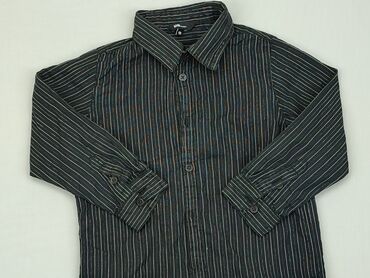 reserved bluzka z długim rękawem: Koszula 4-5 lat, stan - Dobry, wzór - W paski, kolor - Niebieski