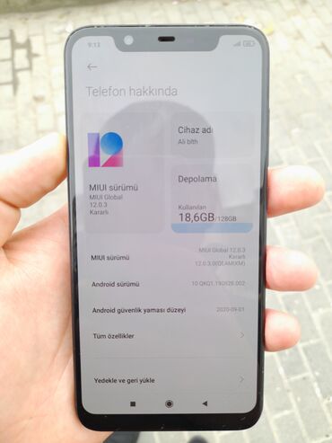 ucuz iphone 8: Xiaomi Mi 8, 128 GB, rəng - Qara, 
 Barmaq izi, İki sim kartlı, Face ID