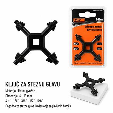 KMT Kombinovani set burgija ključ 9363715 Opis: - Ključ za steznu