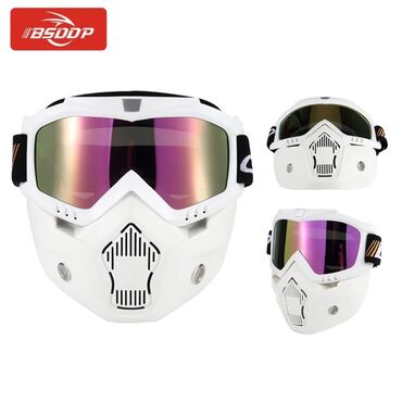 очки вертуальной реальности: Мотоциклетные очки модульные Съемные очки полушлем маска очки