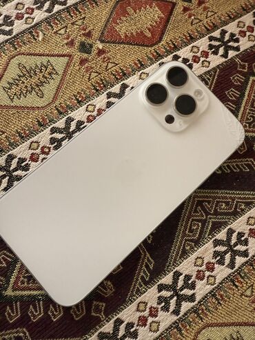 sazz internet sumqayit: IPhone 16 Pro Max, 256 ГБ, White Titanium, Беспроводная зарядка, Face ID