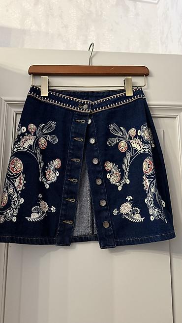 jeans: Mini Ətək, Stradivarius, Cins, S, XS — 3