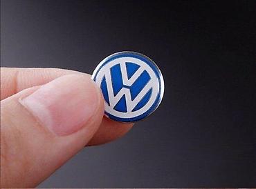 m3 znak: VW okrugla nalepnica/bedž – plavo-bela - Mali okrugli emblem sa VW — 1