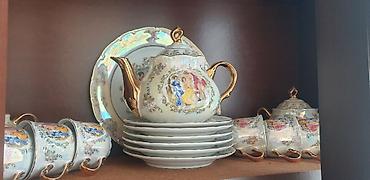 cay dəsti: Çay dəsti, rəng - Qızılı, Farfor, 6 nəfərlik — 2