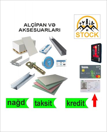 Qızdırıcı və isidicilər: Alçipan, Gyproc, 10 mm, Suyadavamlı, Ödənişli çatdırılma, Ödənişli çatdırılma, Kredit var
