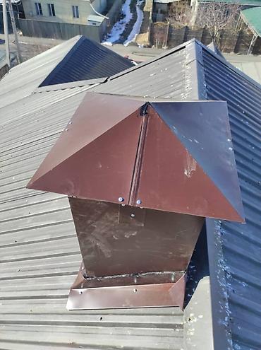 Установка вытяжек и вентиляции: Вентиляционные выводы на крышу с монтажом. Уйлордун ичин табигый — 2