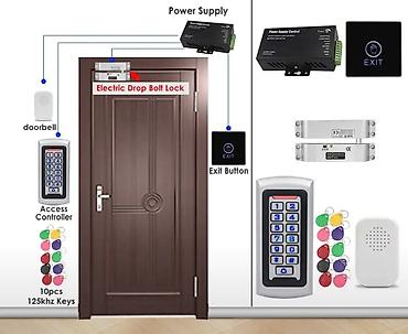 Qapı zamokları: Brulok və Şifrə ilə Girişə Nəzarət Dəsti – M203 Access Control Kit H — 9