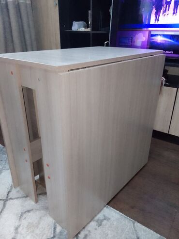 купить кухонные столы: Стол трансформер Для кухни, Стол-книжка, цвет - Бежевый