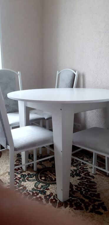 раздвижной стол и стулья: Комплект стол и стулья Кухонный, Новый