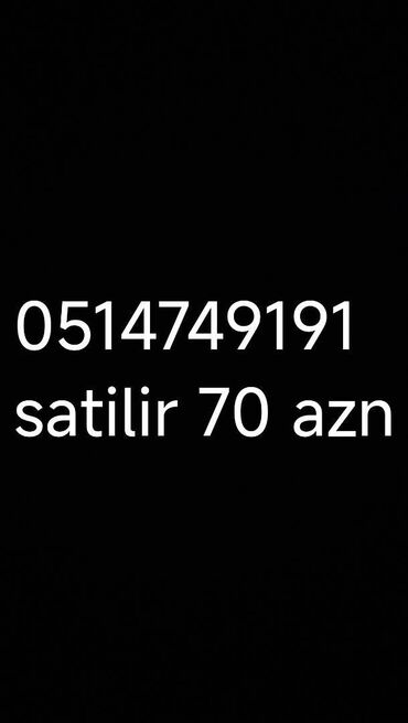 Mobil telefon və aksesuarlar: Nömrə: ( 051 ) ( 4749191 )