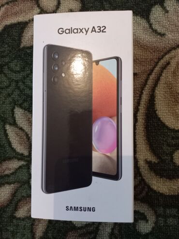samsung тел: Samsung Galaxy A32, Б/у, 64 ГБ, цвет - Черный, 2 SIM