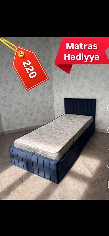 uşaq kravat: Tək nəfərlik çarpayı – matras hədiyyə. - Rəng: tünd göy - Başlıq və — 1