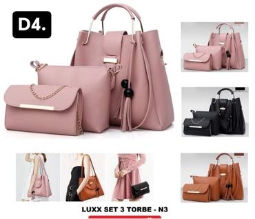 komplet: Luxx set 3 torbe
Cena: 3500din🔥🔝
Boje: Cena,roze i braon