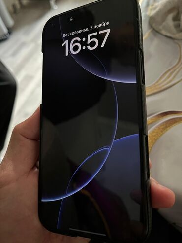 ноутбук каракол: IPhone 16 Pro Max, Колдонулган, 256 ГБ, Black Titanium, Заряддоочу түзүлүш, Коргоочу айнек, Каптама, 97 %