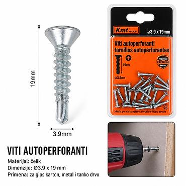 KMT Samobušeći šraf sa upuštenom glavom 9368455 - Tip: samobušeći