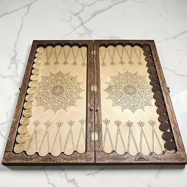 Нарды: Деревянные нарды "ARGO". - Материал: натуральное дерево (внутри — 5