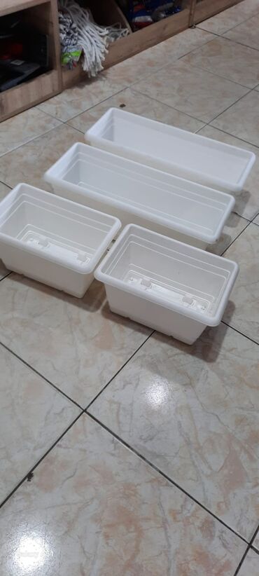 Bitkilər üçün dibçəklər: Dibçək – gül qabı – balkon üçün düzbucaqlı Dibcek qabi dibcek qablari — 15