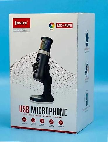 микрофон пк: USB-микрофон Jmary MC-PW9 (RGB) - Подключение: USB, Plug&Play — — 1