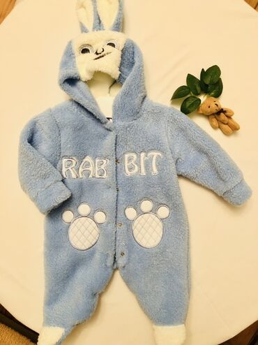 Məhsul: BabyMix uşaq kombinezonu – dovşan dizaynlı - Rəng: açıq mavi