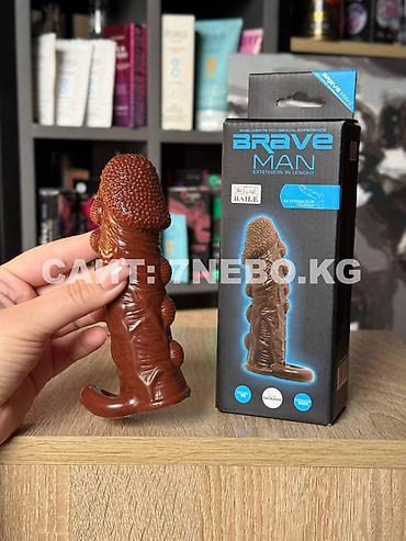 Товары для взрослых: Мягкая темная реалистичная стимулирующая «Brave Man» с подхватом — 6
