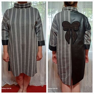 женские платья в бишкеке: Повседневное платье, Made in KG, Осень-весна, XL (EU 42)