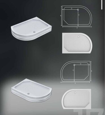 Duş poddonları: Duş kabinələr ara bölmələr hamam mebeləri Moydadırlar dolablar led — 2