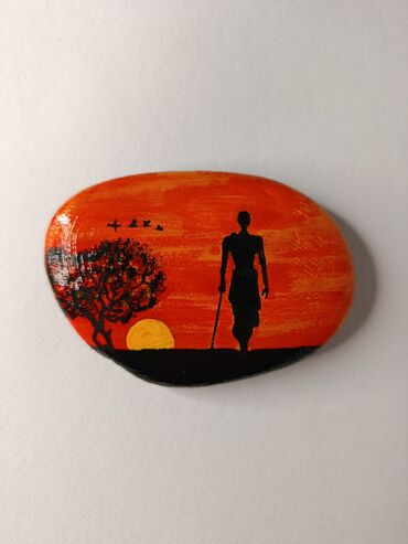 Şəkillər, tablolar: Роспись на натуральном камне, выполненная вручную акриловыми красками — 4