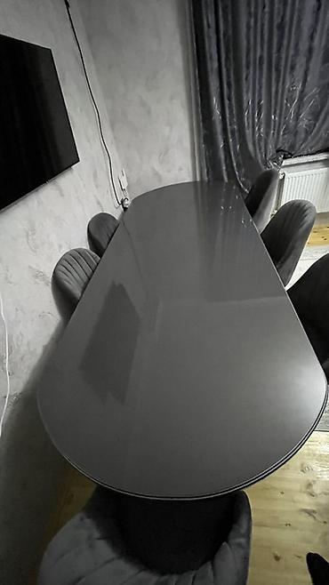 stol uzu: Qonaq otağı üçün, Yeni, Açılmayan, Oval masa, 6 stul — 2