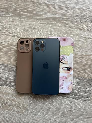 aifon 13: IPhone 12 Pro, Б/у, 128 ГБ, Pacific Blue, Чехол, 80 % — 4