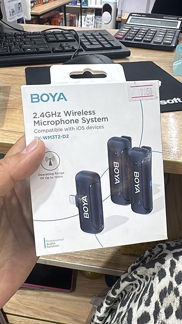 apple studio: Беспроводные микрофонные системы BOYA 2.4 ГГц Варианты на выбор: - — 4