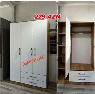 Dolablar: Yeni, Açılan, 4 qapılı Düz dolab, Qarderob, paltar dolabı, Azərbaycan — 4